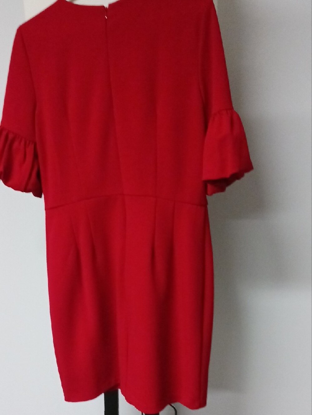 MARINA Red Ruffle-Sleeve  Dress - Picture 3 of 5